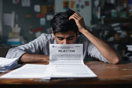How to clear SSC Exam: Student looking at SSC exam rejection letter sitting at desk