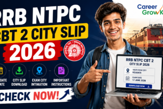 RRB NTPC CBT 2 City Slip 2026