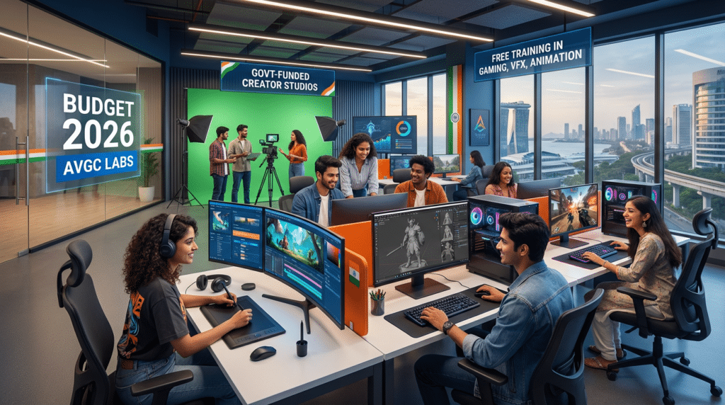 Budget 2026 AVGC labs announcement - 500 colleges to get free creator studios for gaming, VFX, and animation training