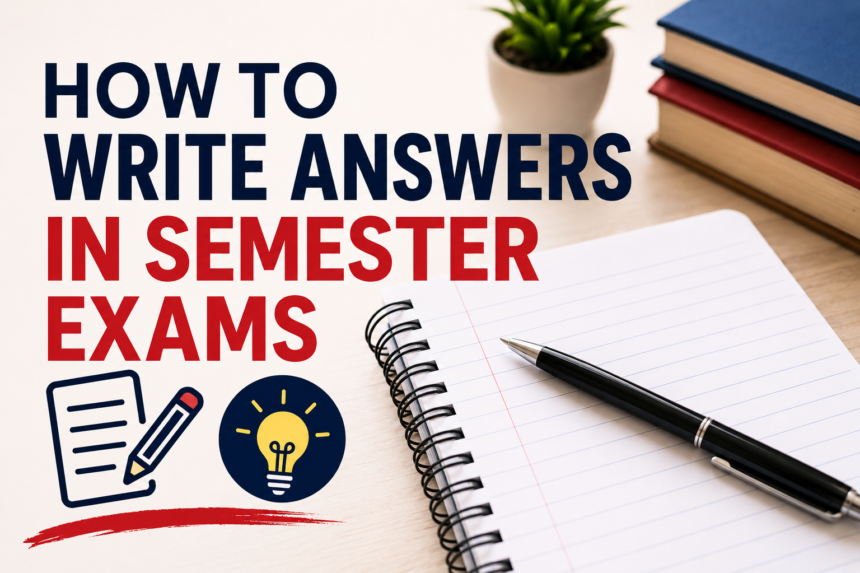 how to write answers in semester exams