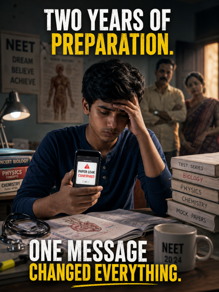 NEET Paper Leak: Will Computer-Based NEET 2027 Finally Stop It? 2 NEET Paper Leak: NEET aspirant reacting to paper leak news after months of exam preparation