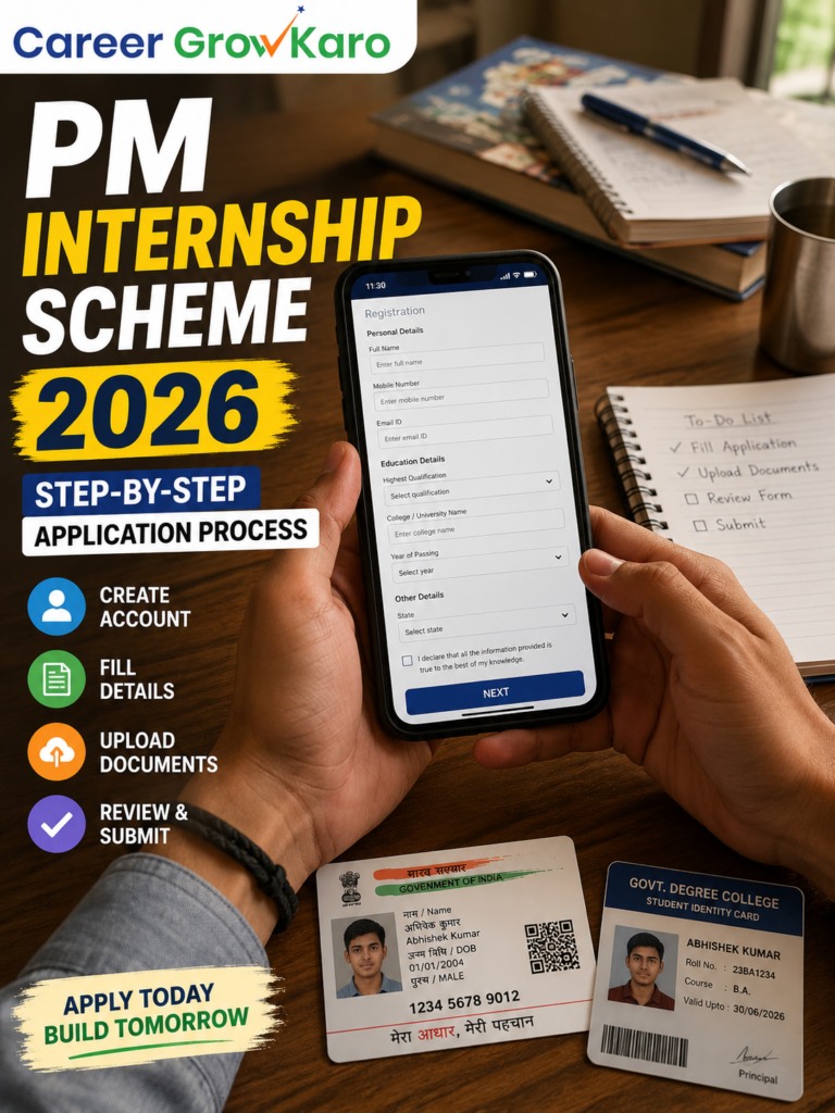PM Internship Scheme 2026: step by step PM Internship Scheme 2026 application process on mobile