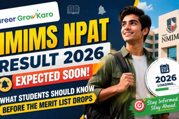 NMIMS NPAT result 2026 login page on nmims.edu