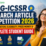 CAG-ICSSR Research Article Competition 2026 complete student guide