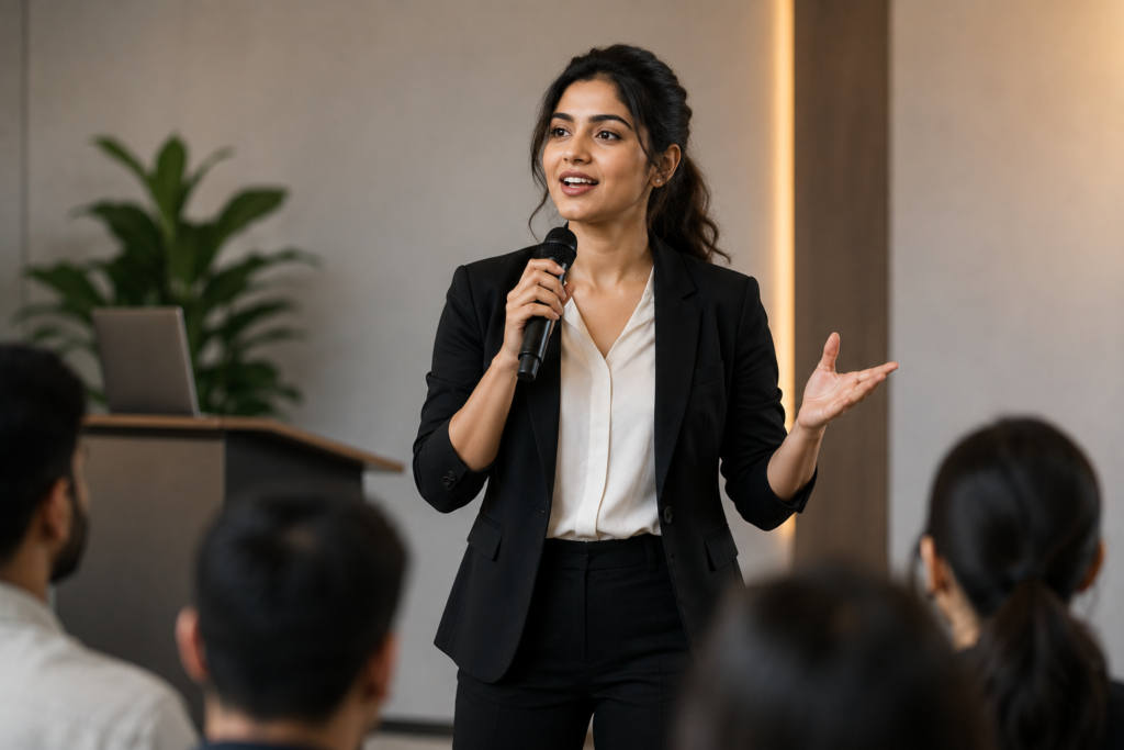 how to speak professionally