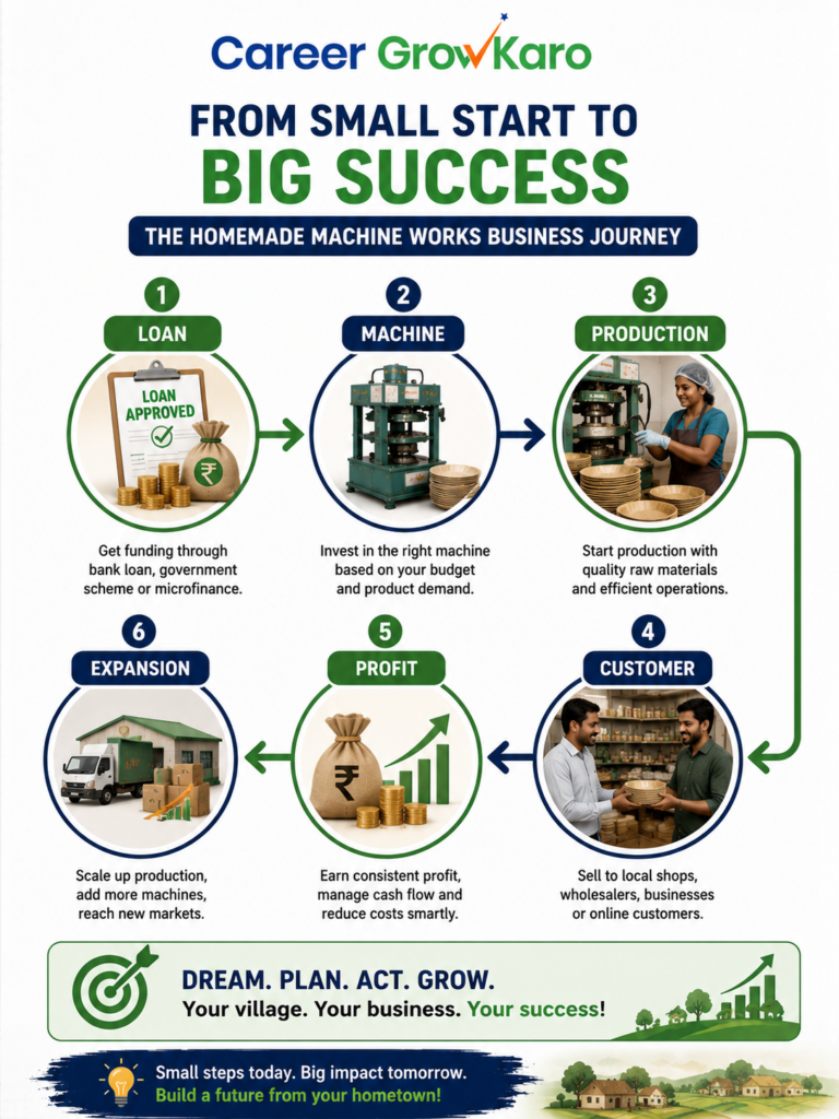 Homemade Machine Works: 15 Small Manufacturing Businesses You Can Start From Your Village 6 homemade machine works business model infographic