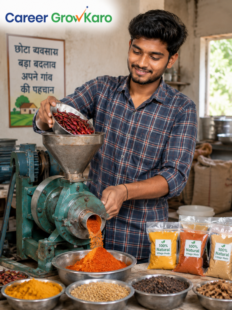 Homemade Machine Works: 15 Small Manufacturing Businesses You Can Start From Your Village 2 homemade machine works spice business in India