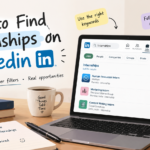 how to find internships on LinkedIn
