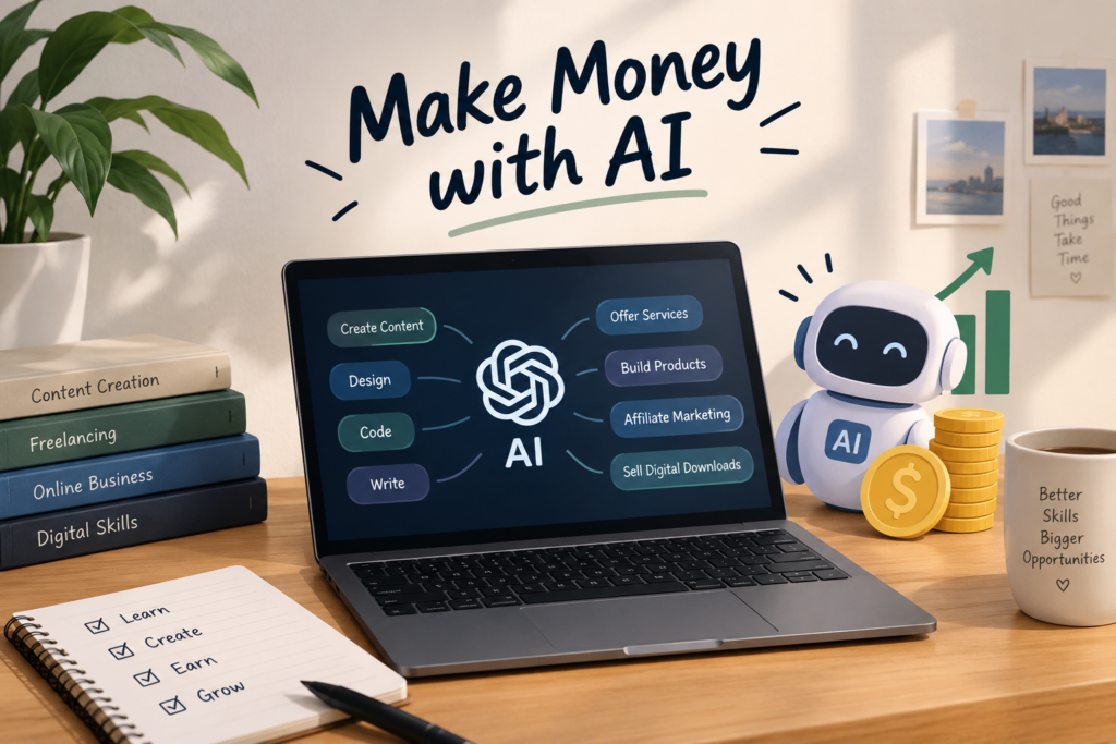 Make Money With AI in 2026: Powerful and Proven Tips for Indian Students 3 Make money with ai