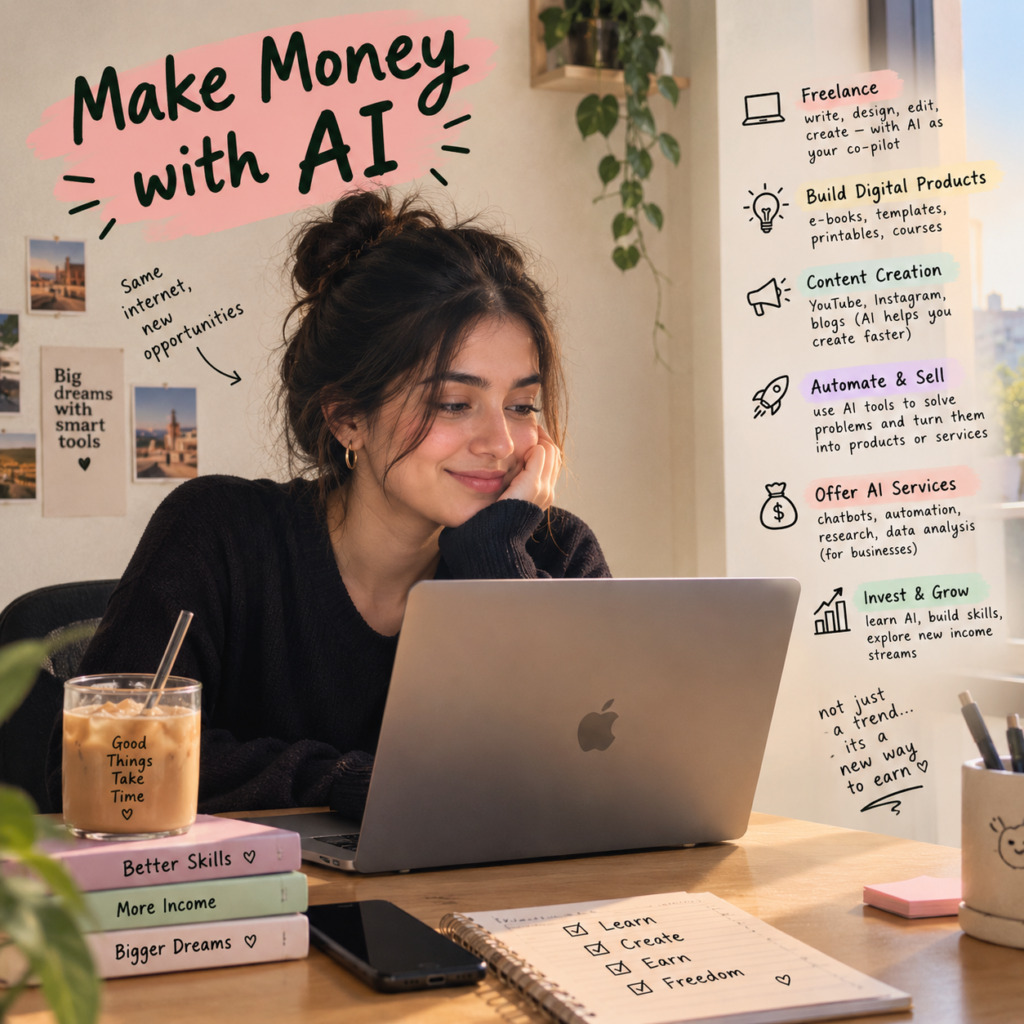 Make Money With AI in 2026: Powerful and Proven Tips for Indian Students 2 Make money with ai