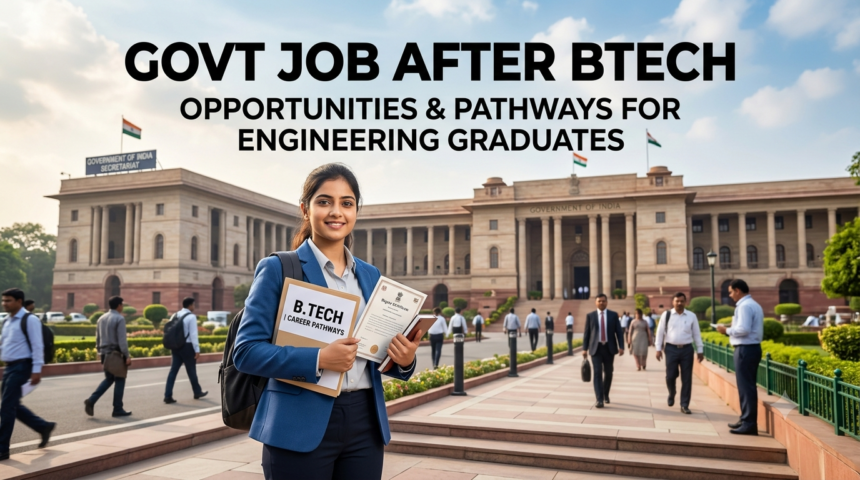 govt job after btech