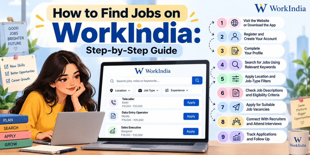 How to Find Jobs on WorkIndia: Easy Step-by-Step Guide for Freshers in 2026 3 How to Find Jobs on WorkIndia: Easy Step-by-Step Guide for Freshers in 2026 -